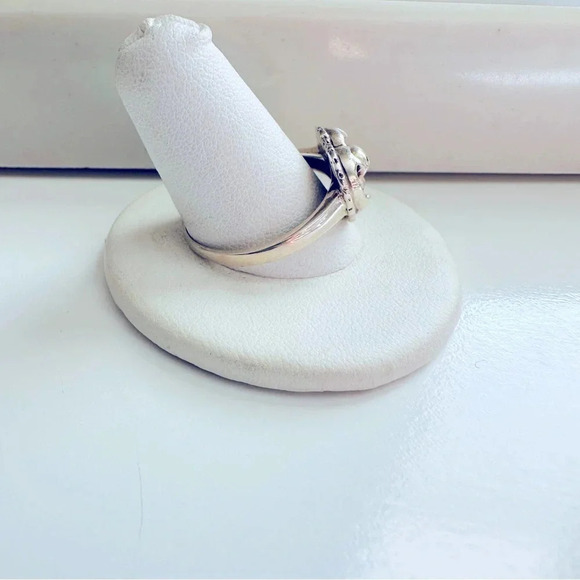 Sterling Silver Heart Skull Ring - Picture 3 of 5